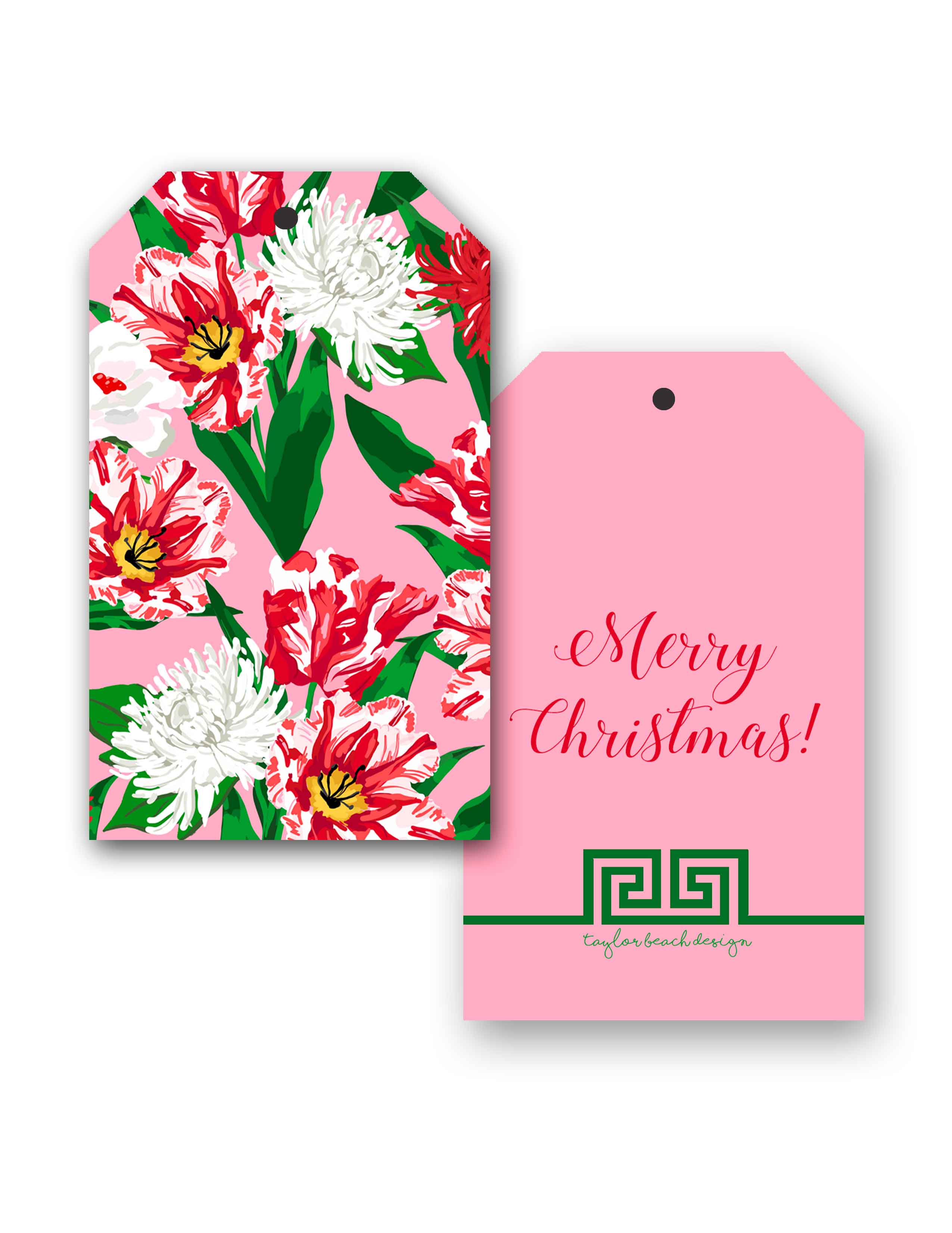 Peppermint Posies Christmas Gift Tags