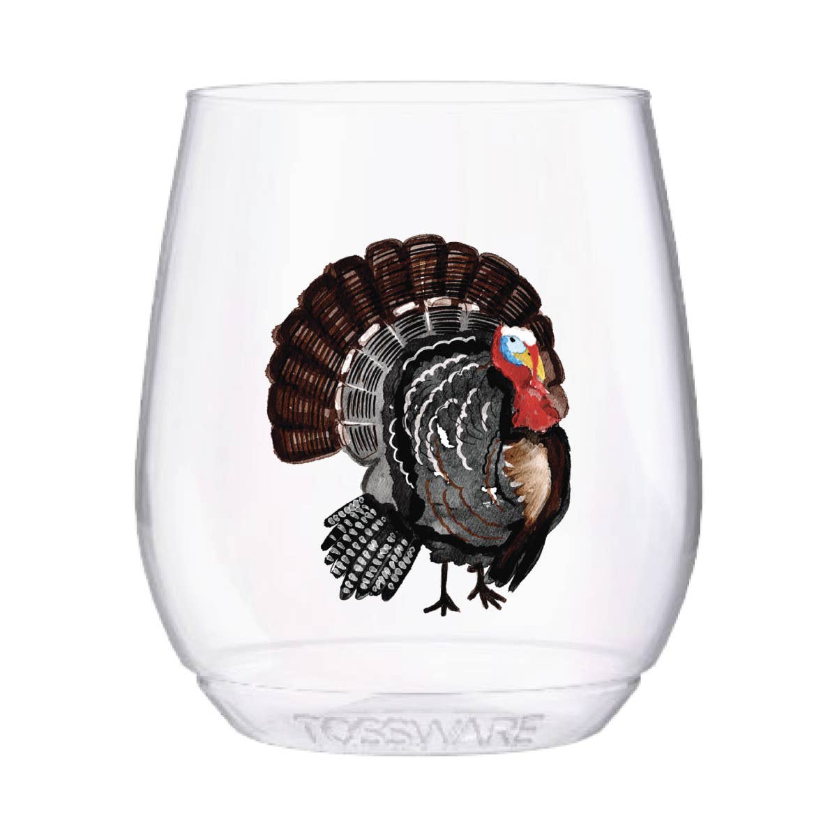 Happy Thanksgiving Turkey 14oz Stemless Tossware