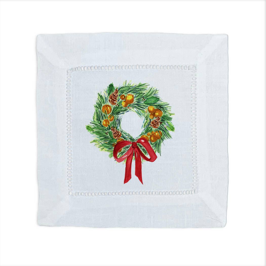 Christmas Wreath Cocktail Napkin