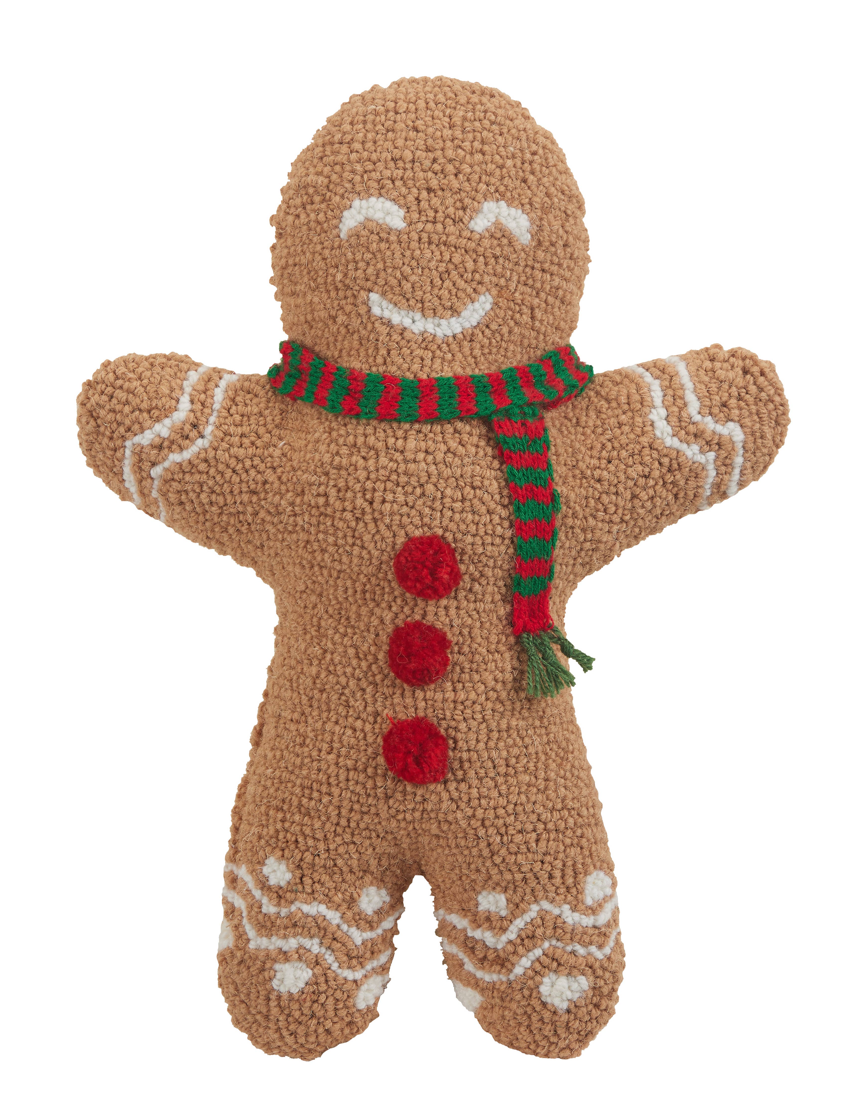 Shaped Gingerbread Man Hook Pillow