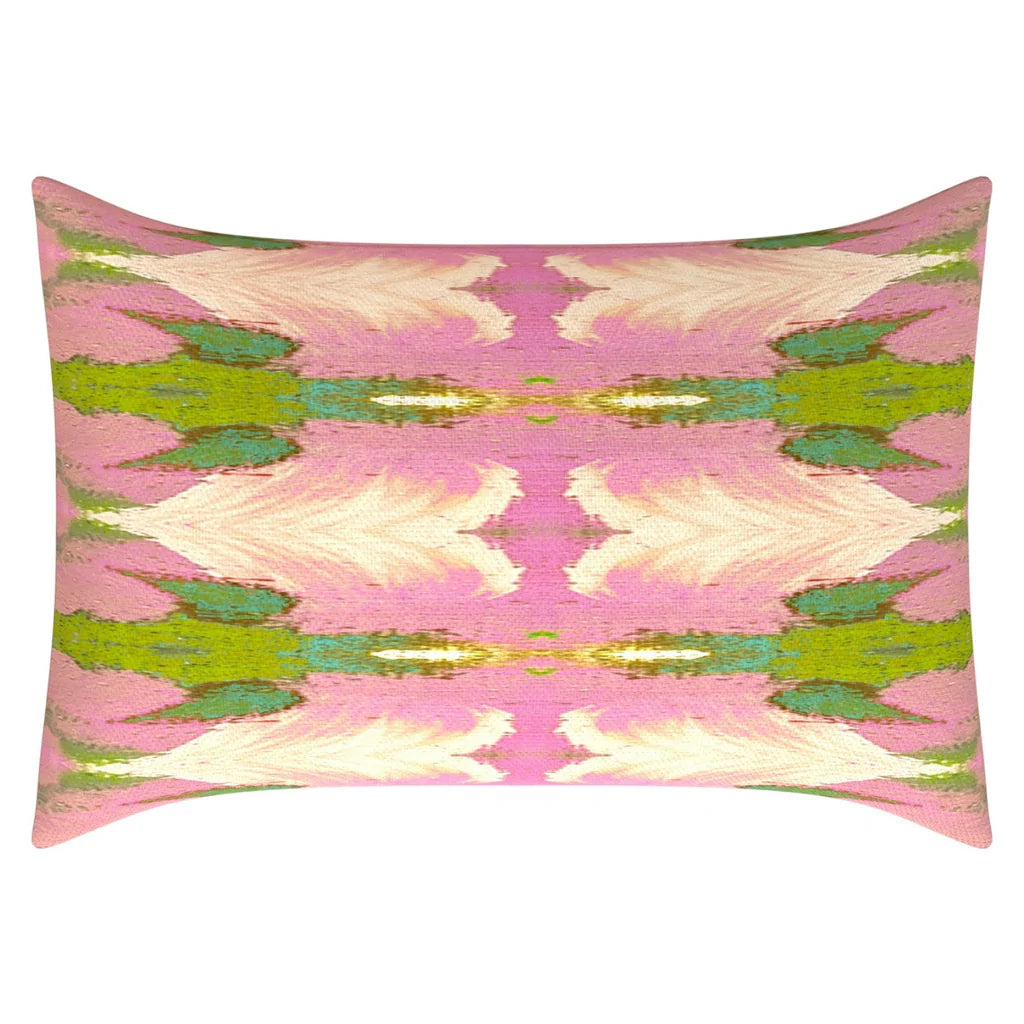 Cabana Pink Lumbar Pillow | Laura Park