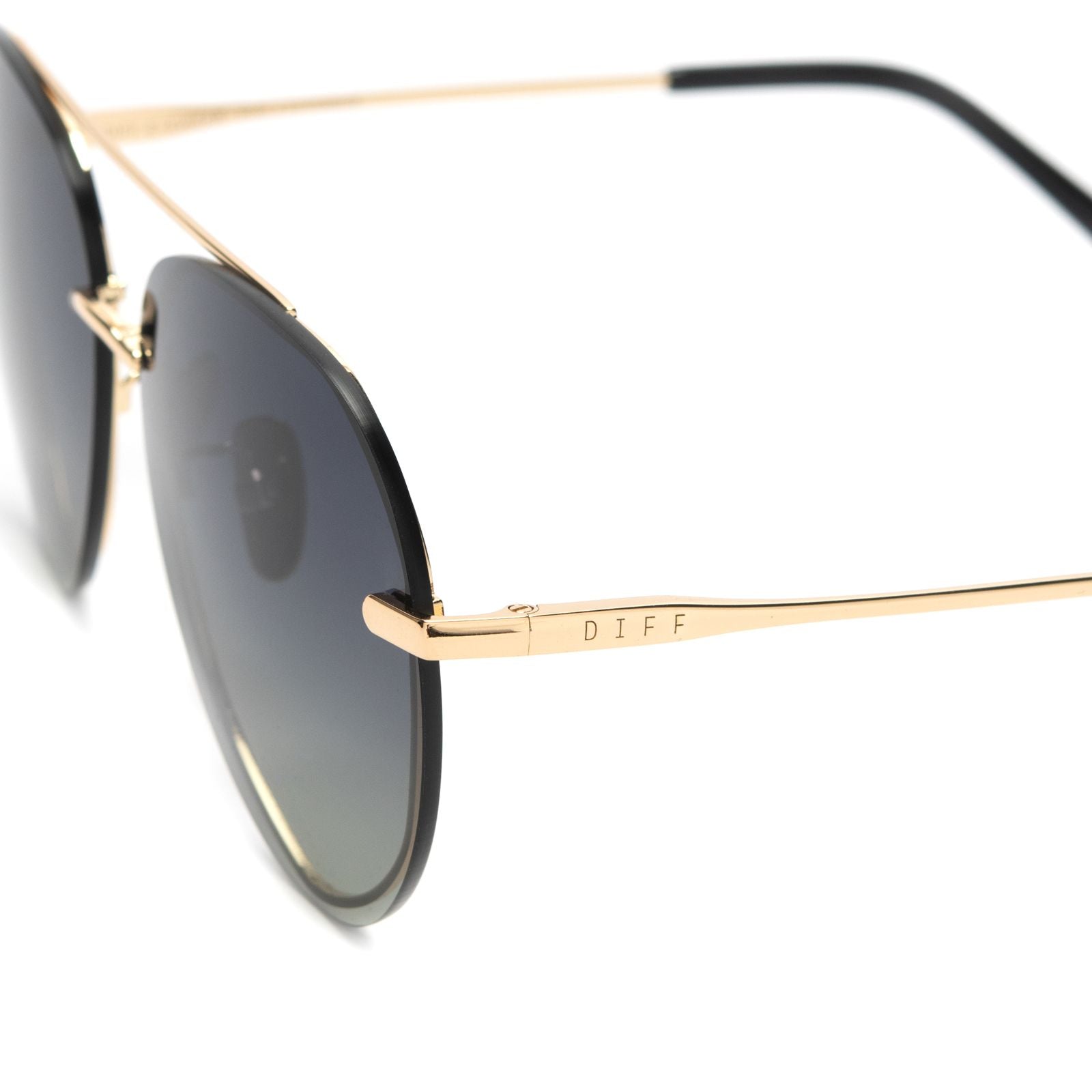 Lenox Gold Blue Gradient Polarized Sunglasses | DIFF