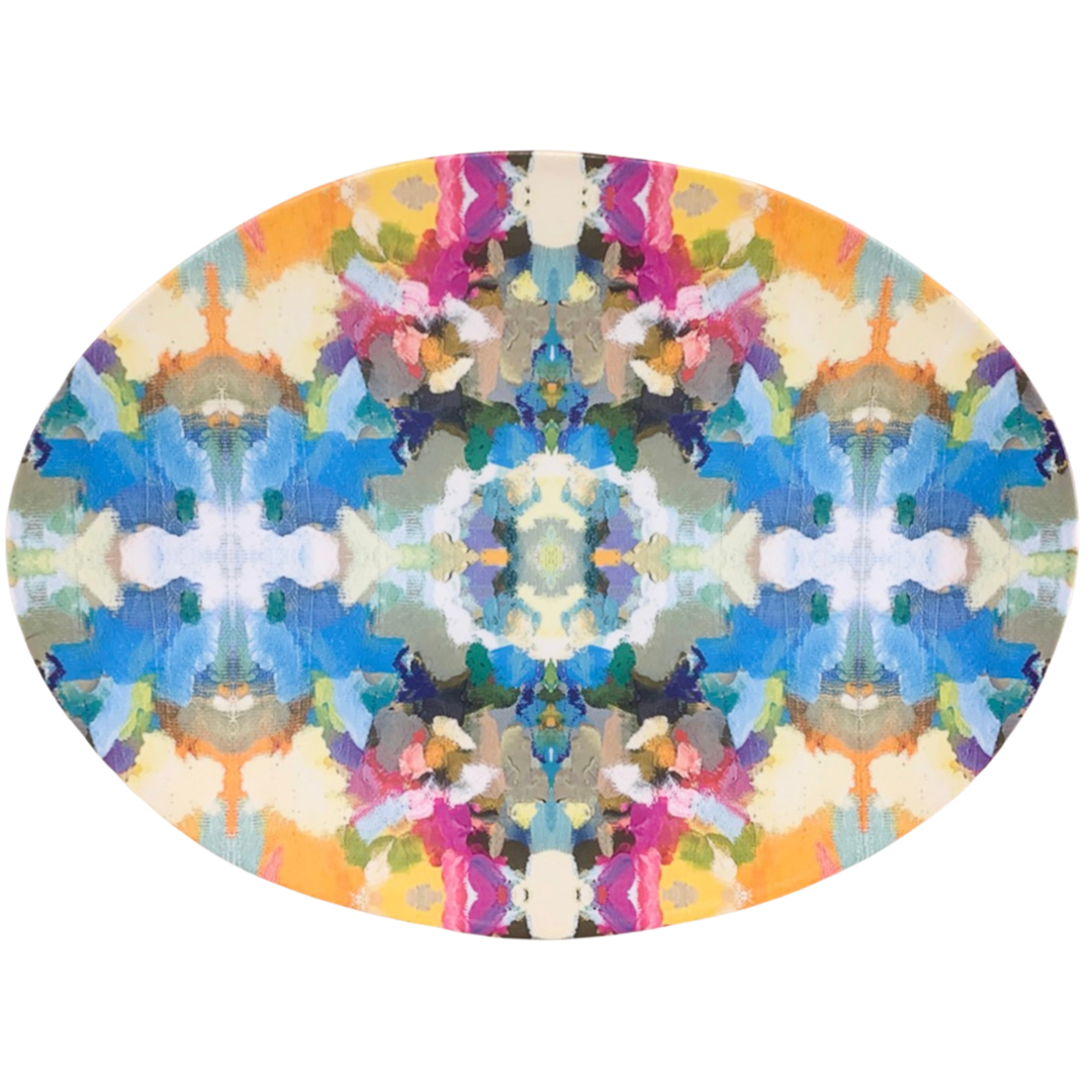 Indigo Girl Blue Melamine Platter | Laura Park