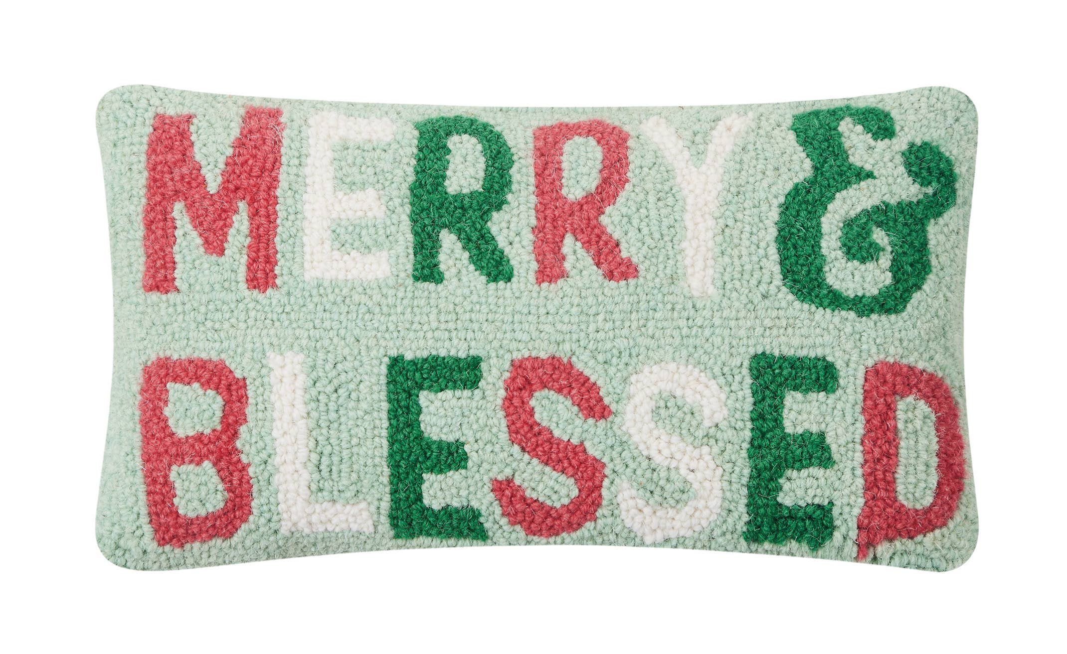 Merry And Blessed Hook Pillow