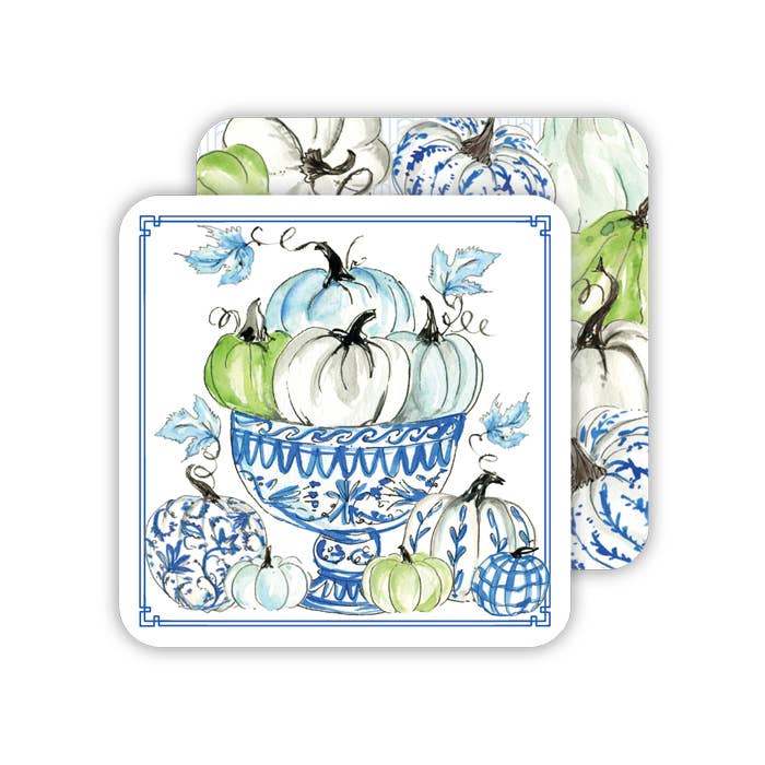 Chinoiserie Pumpkins/Pumpkin Wreath Paper Coaster