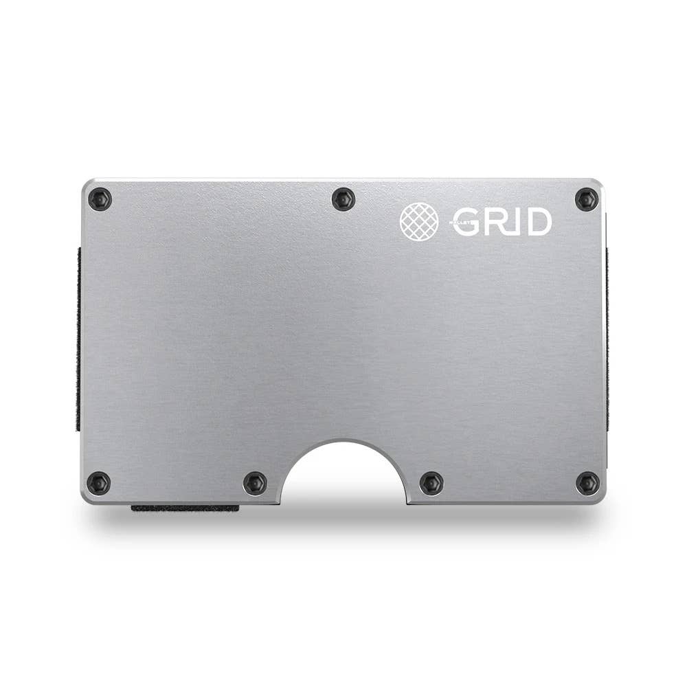 Grid Wallet // Silver Aluminum