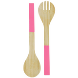 Hot Pink Bamboo Serving